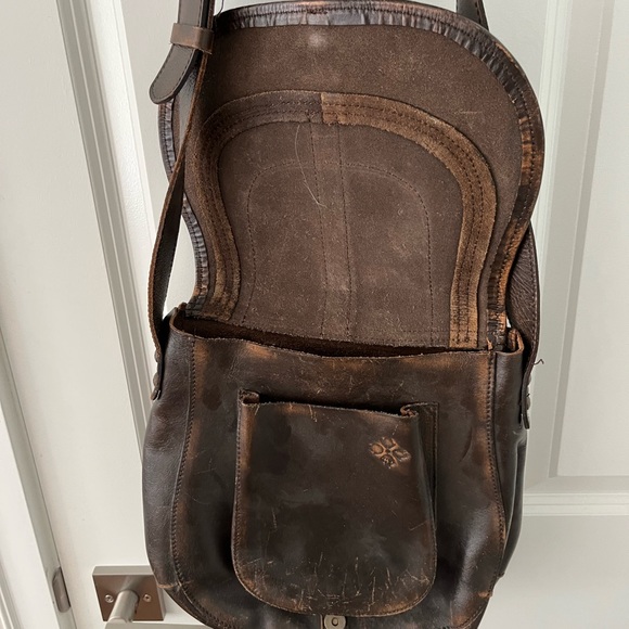 Vintage brown leather satchel bag - Picture 3 of 6